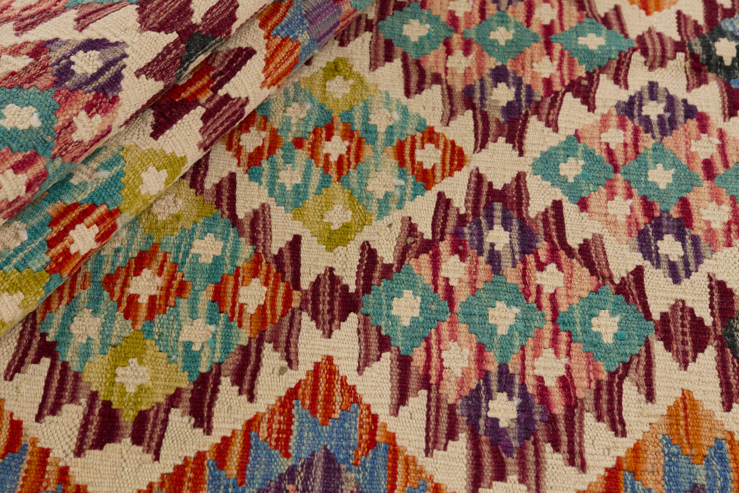 Kelimtæppe - Håndvævet Afghansk gulvtæppe - 195 x 82 cm - novamøbler