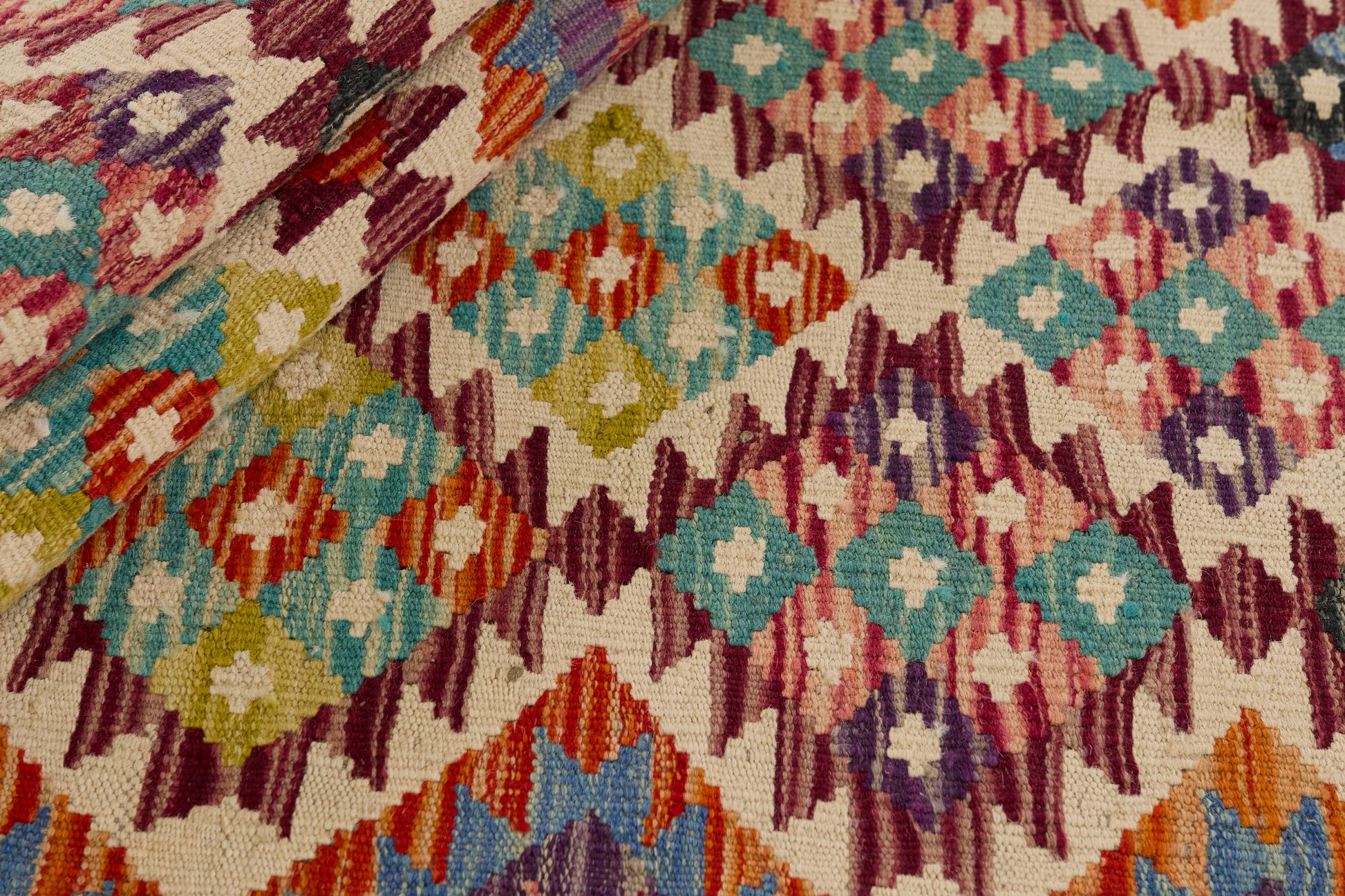 Kelimtæppe - Håndvævet Afghansk gulvtæppe - 195 x 82 cm - novamøbler