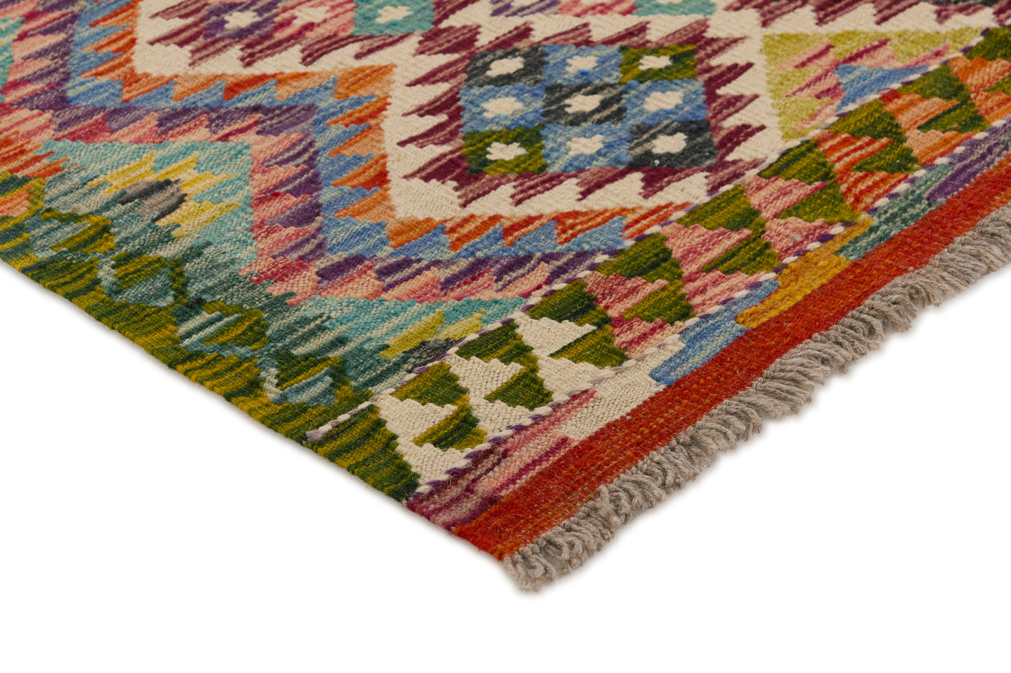 Kelimtæppe - Håndvævet Afghansk gulvtæppe - 195 x 82 cm - novamøbler