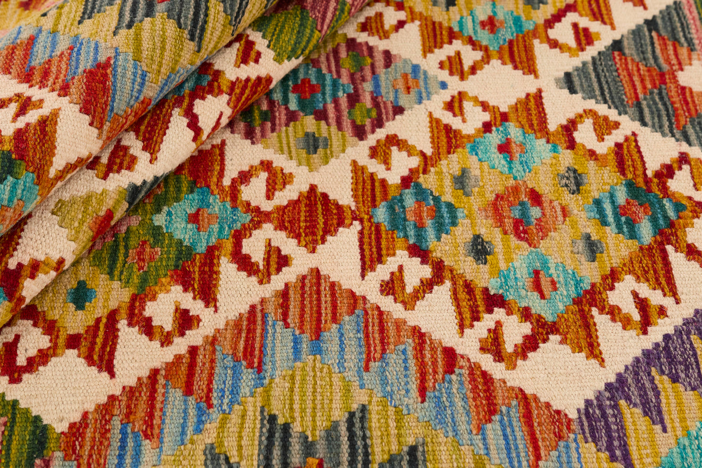 Kelimtæppe - Håndvævet Afghansk gulvtæppe - 152 x 99 cm - novamøbler