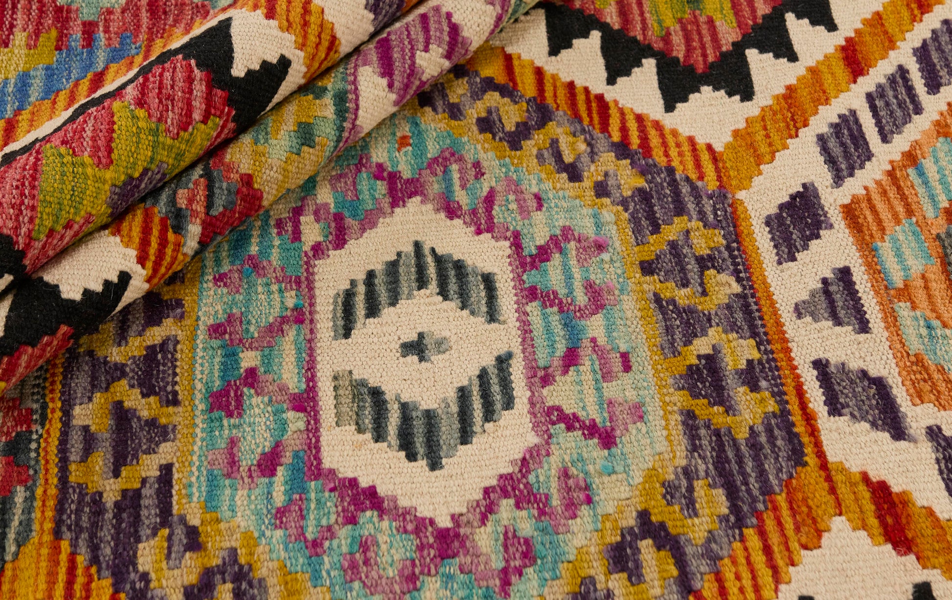 Kelimtæppe - Håndvævet Afghansk gulvtæppe - 237 x 171 cm - novamøbler