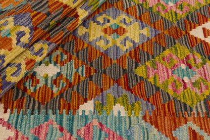 Kelimtæppe - Håndvævet Afghansk gulvtæppe - 202 x 60 cm