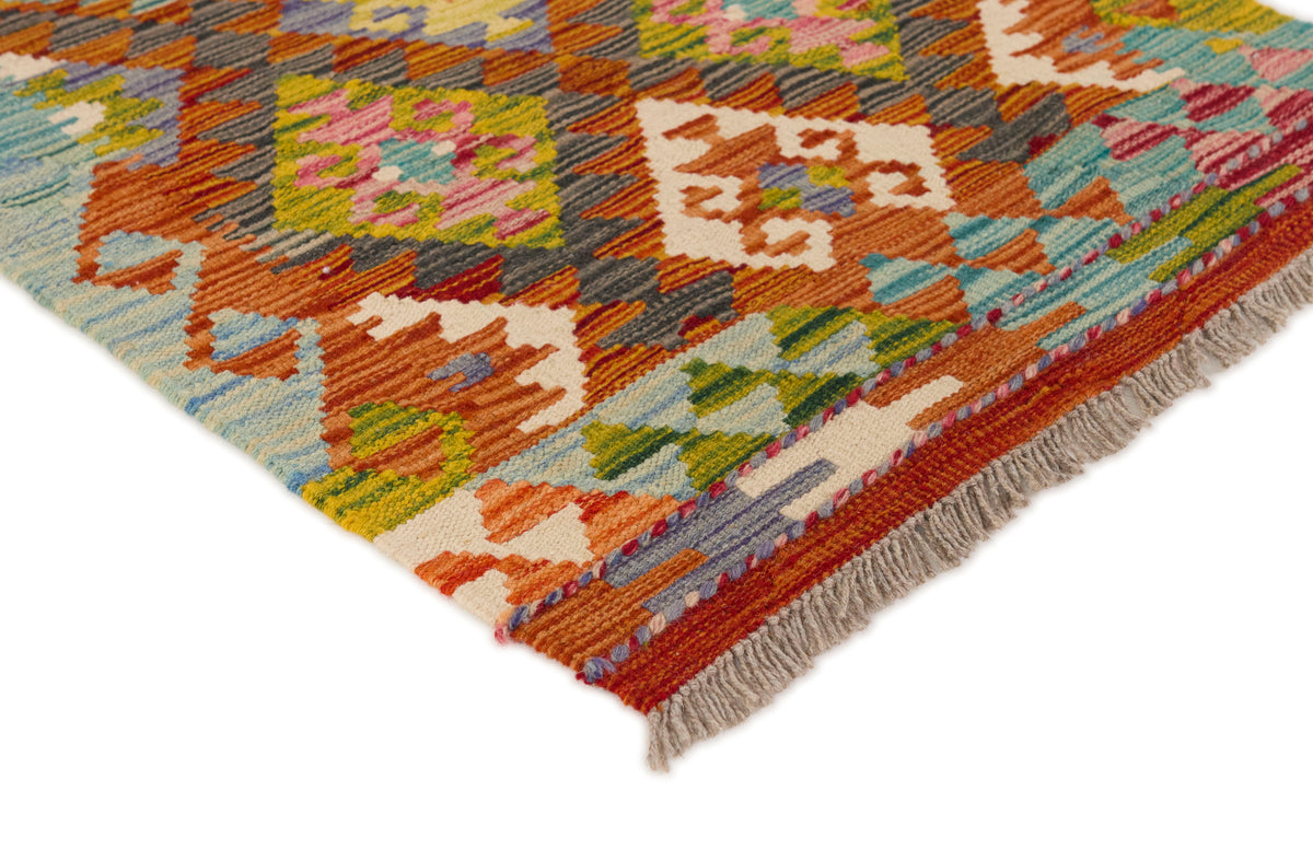 Kelimtæppe - Håndvævet Afghansk gulvtæppe - 202 x 60 cm