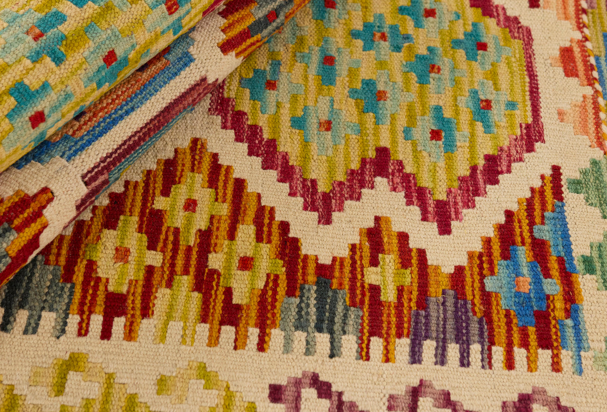 Kelimtæppe - Håndvævet Afghansk gulvtæppe - 144 x 61 cm