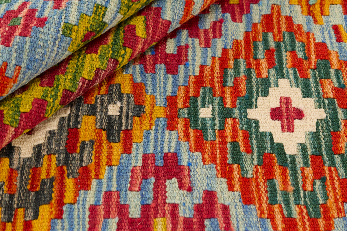 Kelimtæppe - Håndvævet Afghansk gulvtæppe - 197 x 150 cm