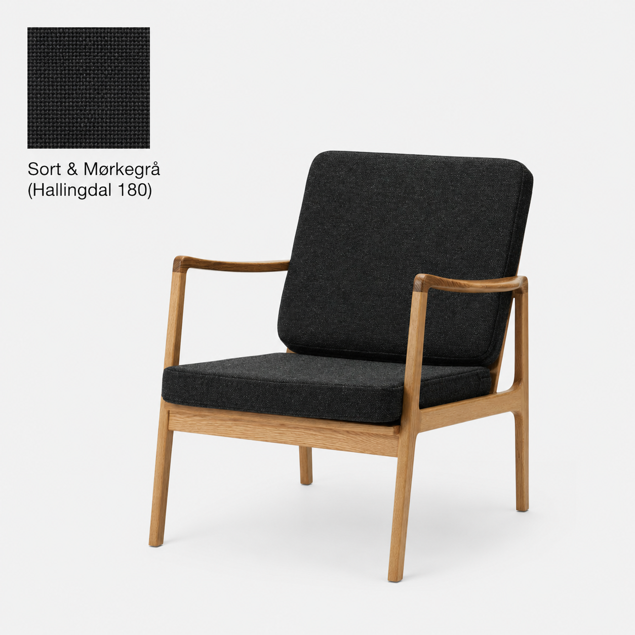Lænestol - Egetræ/Uldstof - P005 - By Sol - novamøbler