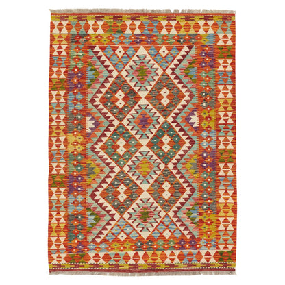 Kelimtæppe - Håndvævet Afghansk gulvtæppe - 180 x 129 cm