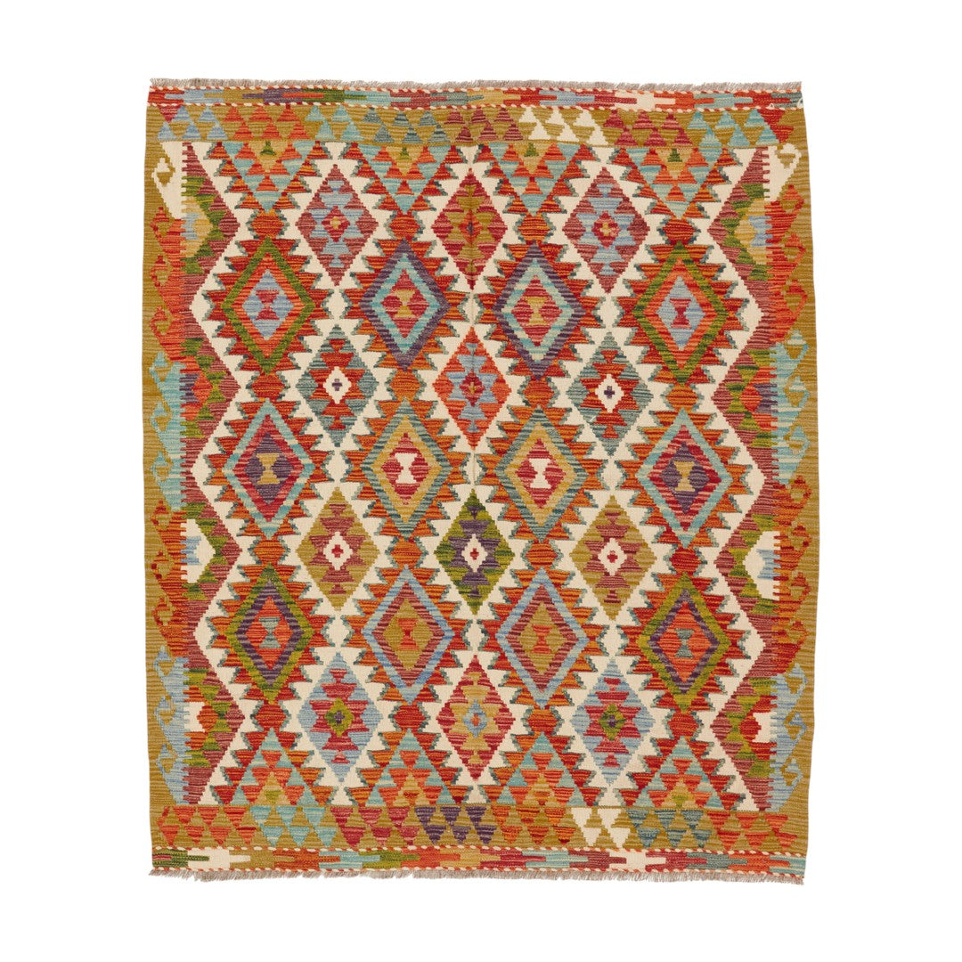 Kelimtæppe - Håndvævet Afghansk gulvtæppe - 184 x 158 cm