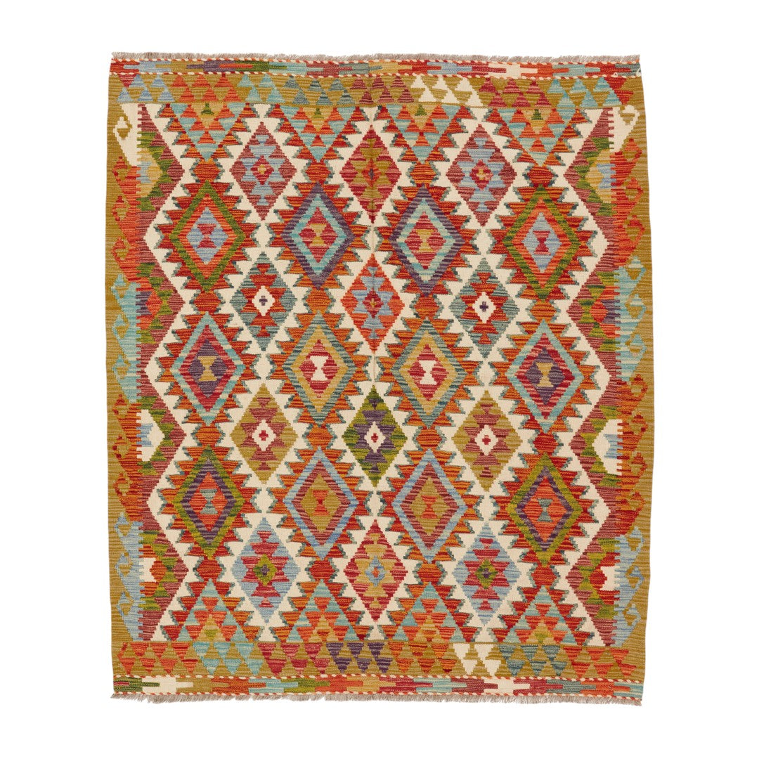 Kelimtæppe - Håndvævet Afghansk gulvtæppe - 184 x 158 cm