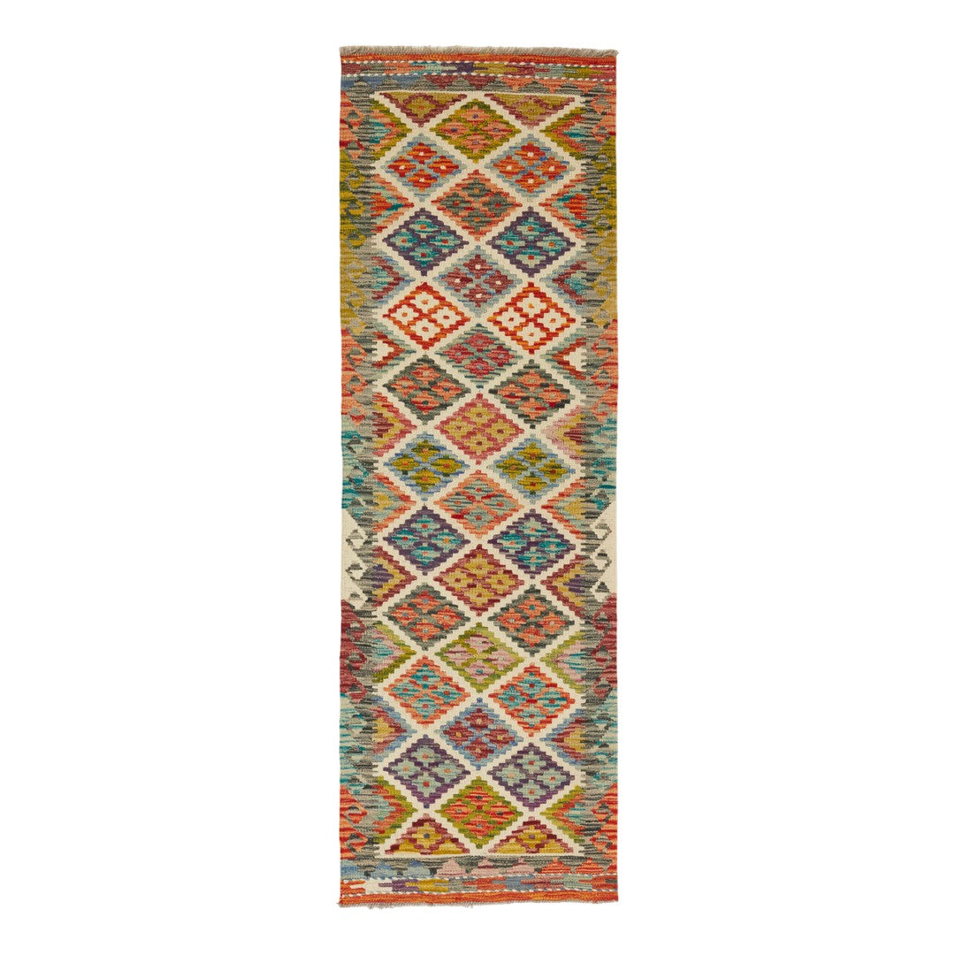 Kelimtæppe - Håndvævet Afghansk gulvtæppe - 192 x 62 cm