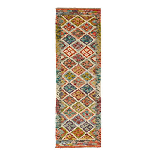 Kelimtæppe - Håndvævet Afghansk gulvtæppe - 192 x 62 cm - novamøbler