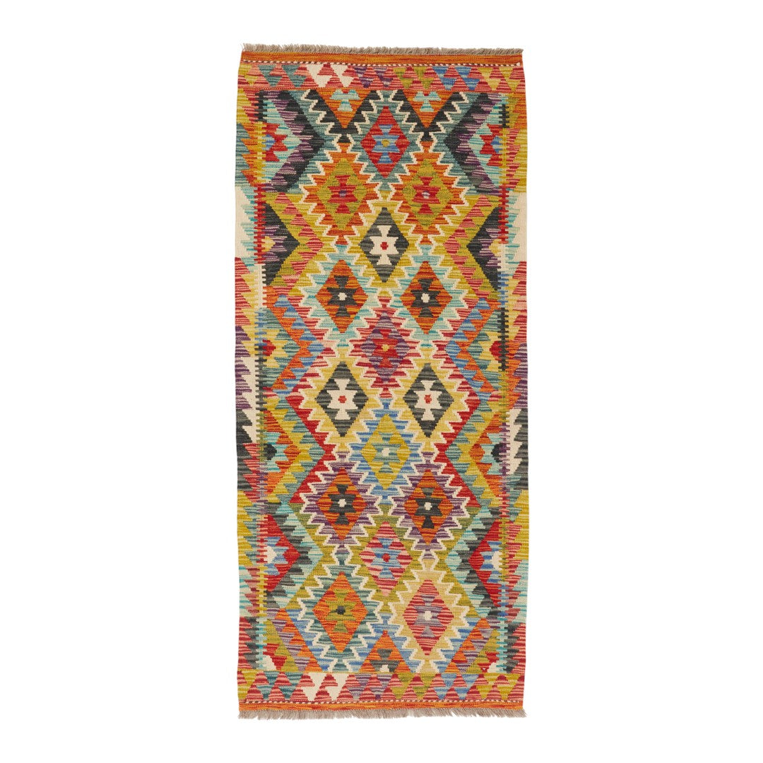 Kelimtæppe - Håndvævet Afghansk gulvtæppe - 198 x 86 cm