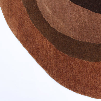 - Gulvtæppe - 100% Uld - Brun - novamøbler