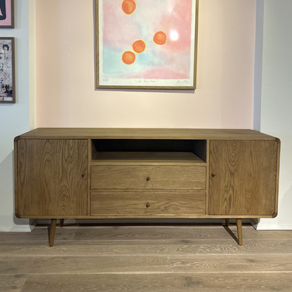 Udstillingsmodel - Skænk - Antik Egtræsfinér - By Sol - C013