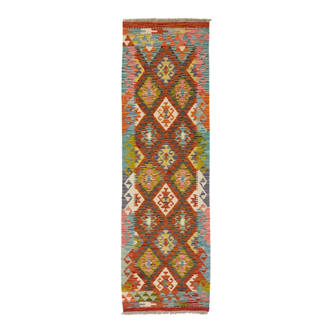 Kelimtæppe - Håndvævet Afghansk gulvtæppe - 202 x 60 cm