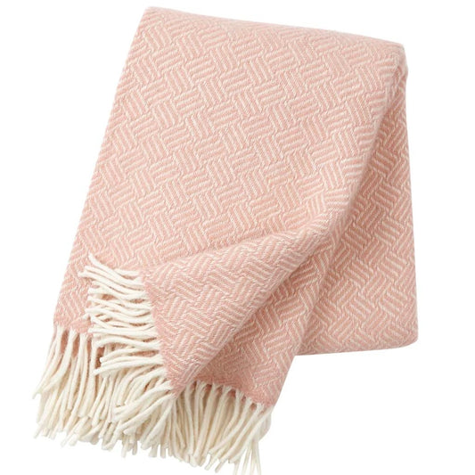 Klippan Uldplaid - 100% Økologisk Lammeuld - Pink