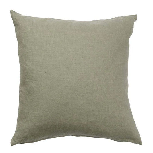 Pude - 100 % hør - Green - 50x50 cm - novamøbler