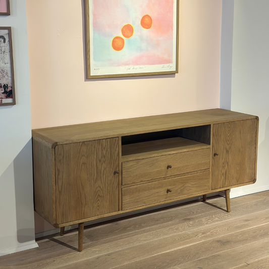 Udstillingsmodel - Skænk - Antik Egtræsfinér - By Sol - C013