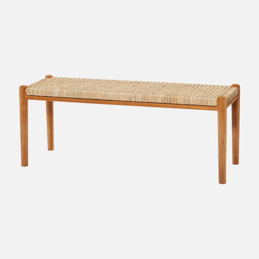 Bænk - Teaktræ/Fransk flet - P019 - By Sol - novamøbler