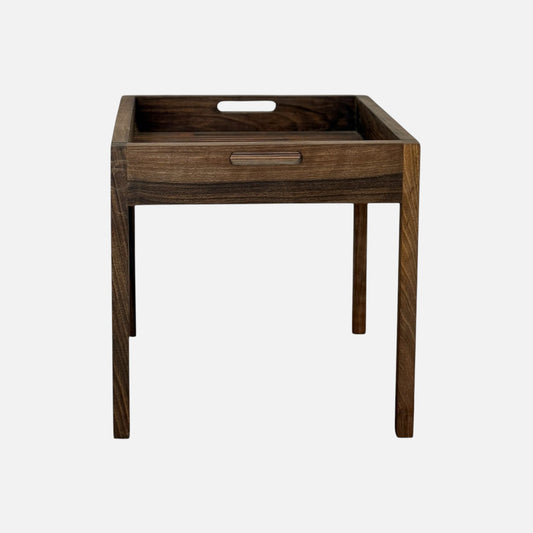 Bakkebord/Sidebord - Valnøddetræ - 45x45 cm