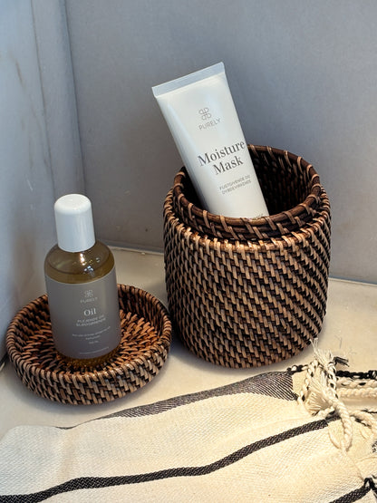 Bambuskurve - Mini med låg - B003 - Naturbrun - novamøbler