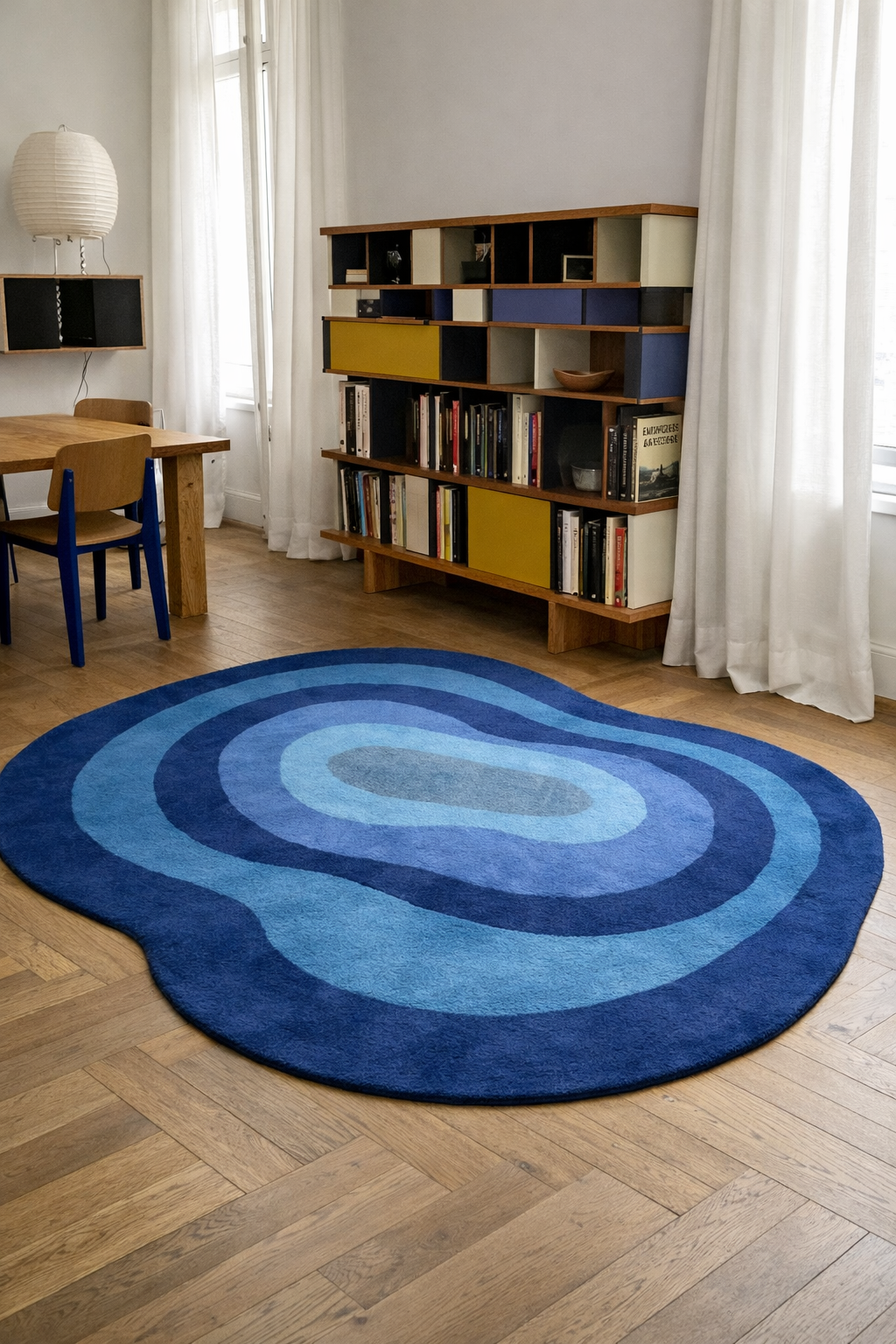 Deep Sea - Gulvtæppe - 100% Uld - Blue - novamøbler