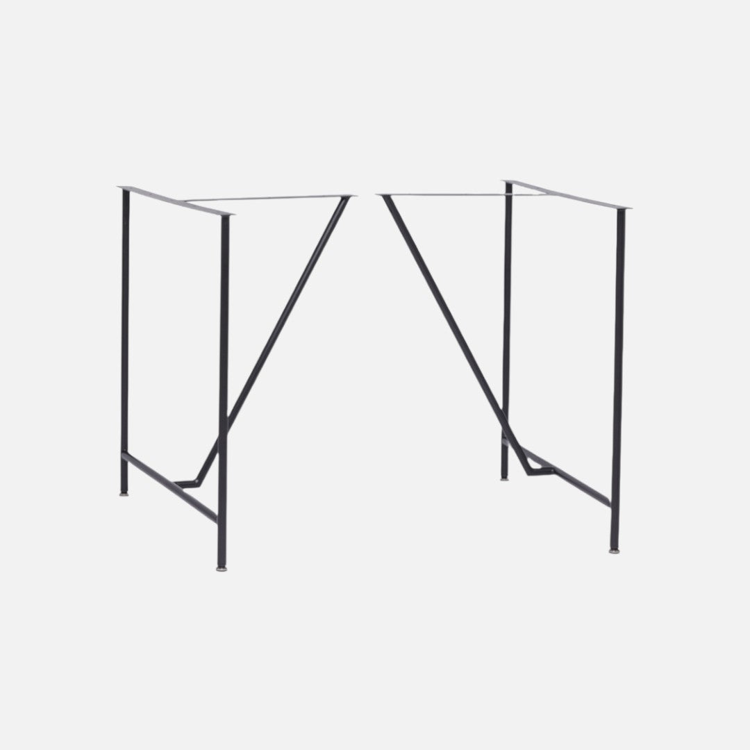 Bordben - Stel M022 - Sort pulverlakeret stål - til linoleumsborde og andre bordplader - novamøbler