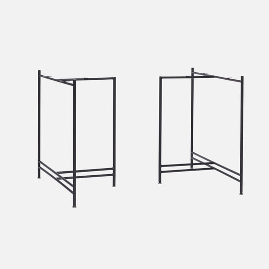 Bordben - Stel M033 - Sort pulverlakeret stål - til linoleumsborde og andre bordplader - novamøbler