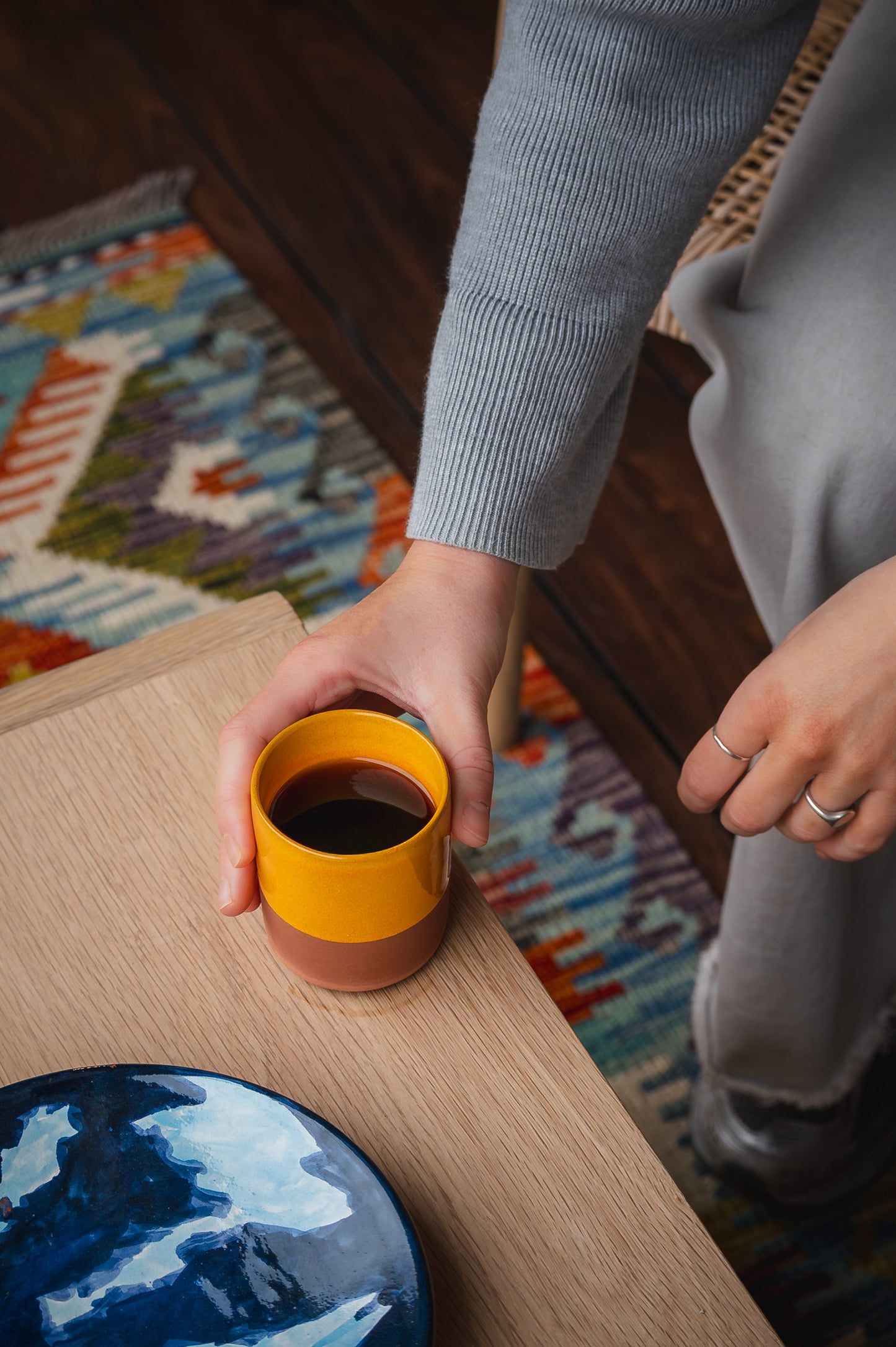 Keramik/ler kop - gul - flere størrelser