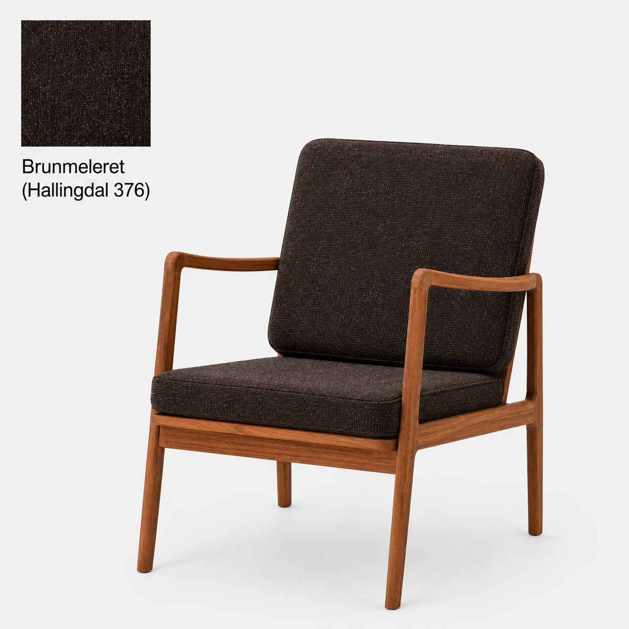 Lænestol - Teaktræ/Uldstof - P005 - By Sol - novamøbler
