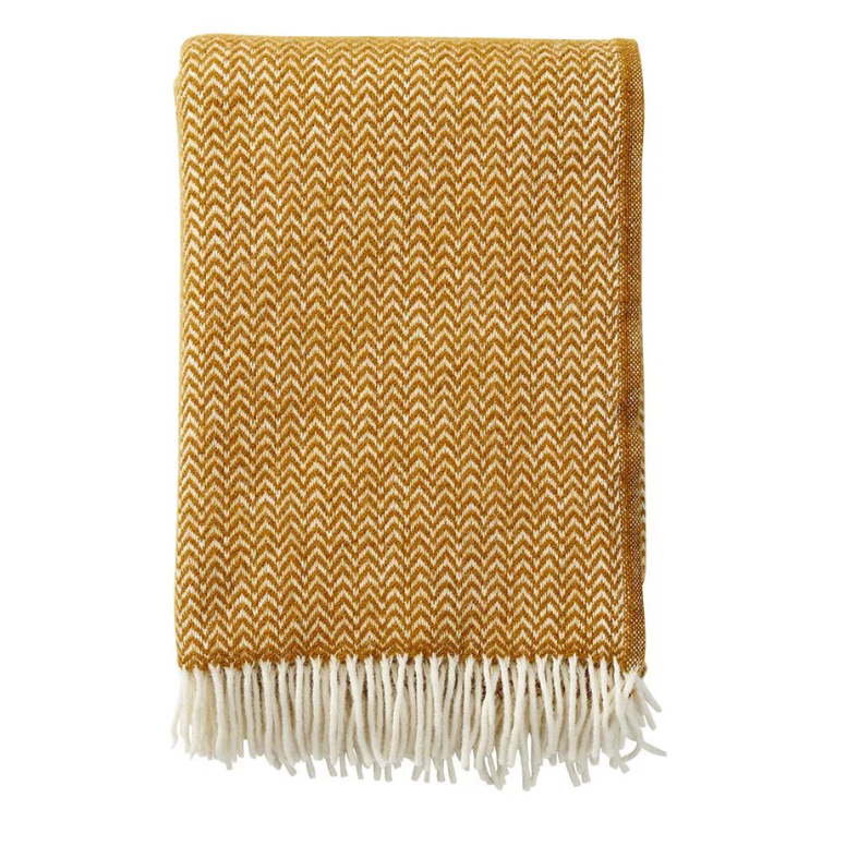 Klippan Uldplaid - 100% Økologisk Lammeuld - Chevron - novamøbler