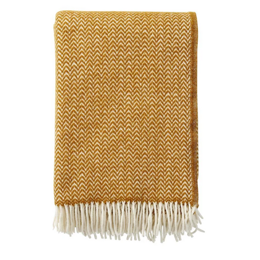 Klippan Uldplaid - 100% Økologisk Lammeuld - Chevron - novamøbler