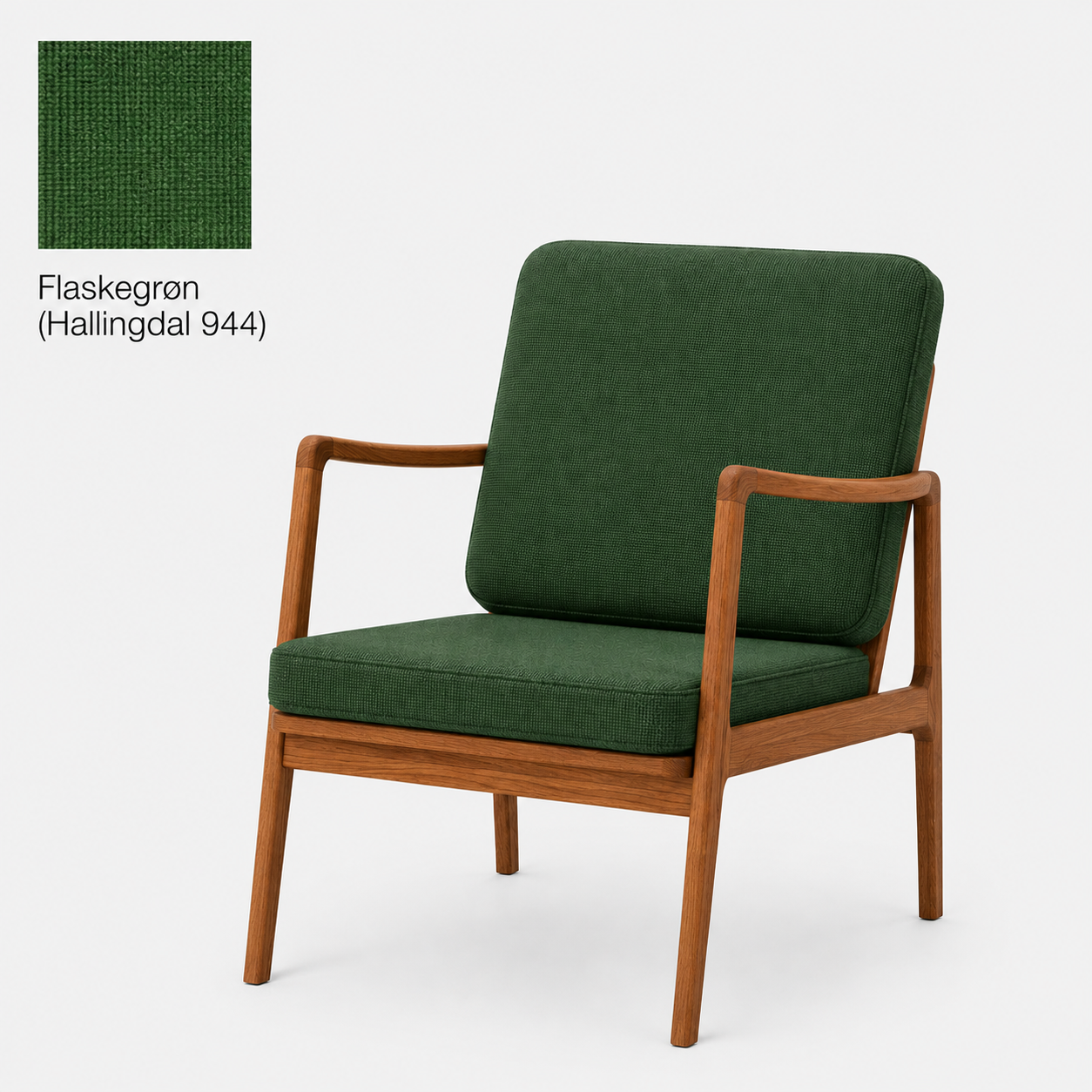 Lænestol - Teaktræ/Uldstof - P005 - By Sol - novamøbler