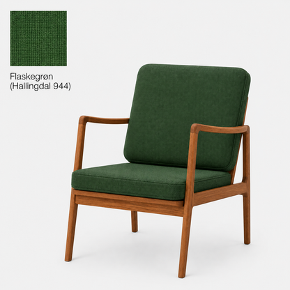 Lænestol - Teaktræ/Uldstof - P005 - By Sol - novamøbler