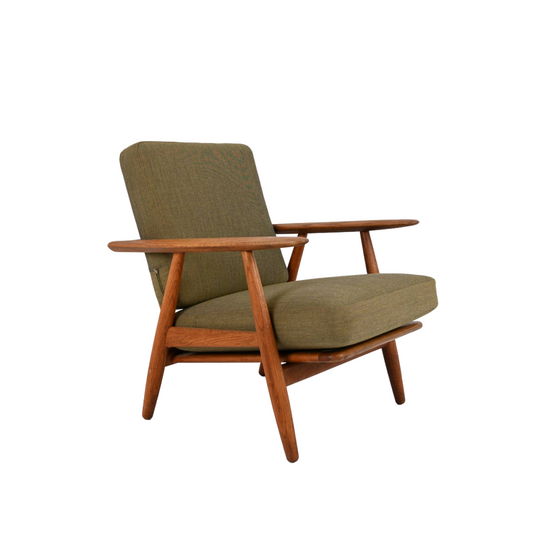 Vintage GE240 lænestol af Hans J. Wegner - massivt teaktræ - novamøbler