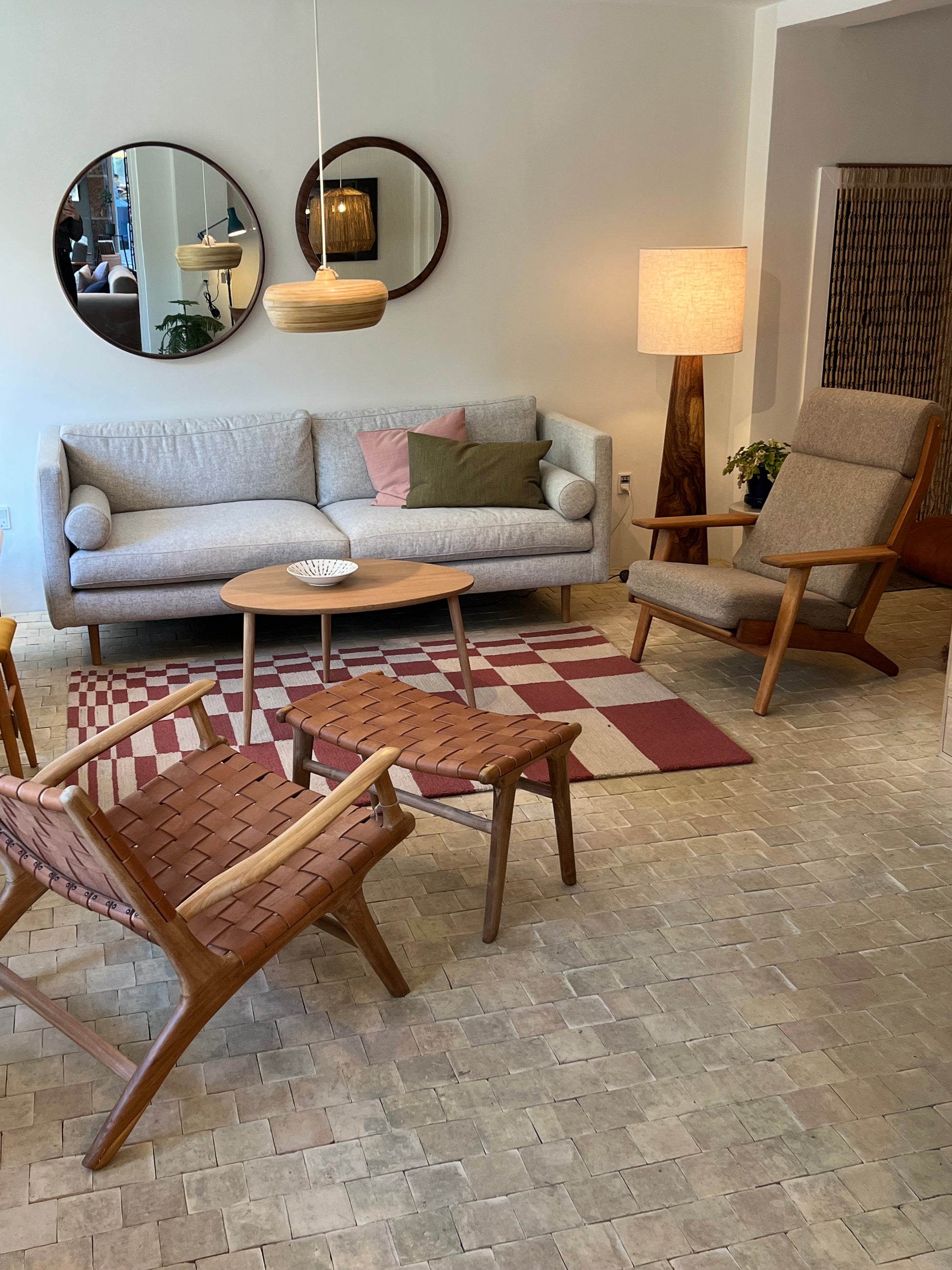 Vintage GE290A lænestol af Hans J. Wegner - oliebehandlet egetræ med uldbetræk - novamøbler