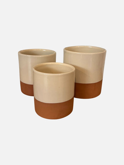 Keramik/ler kop - hvid - flere størrelser - novamøbler