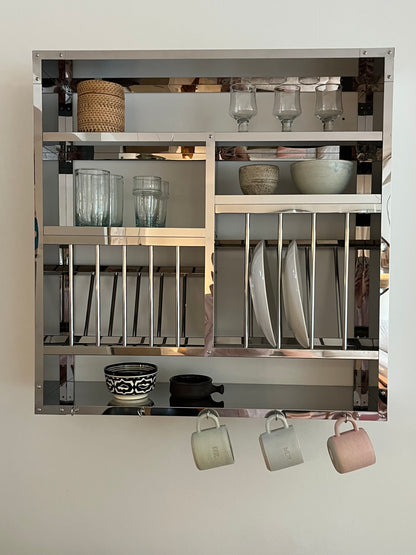 Tallerkenrække i rustfritstål - Flere størrelser - novamøbler