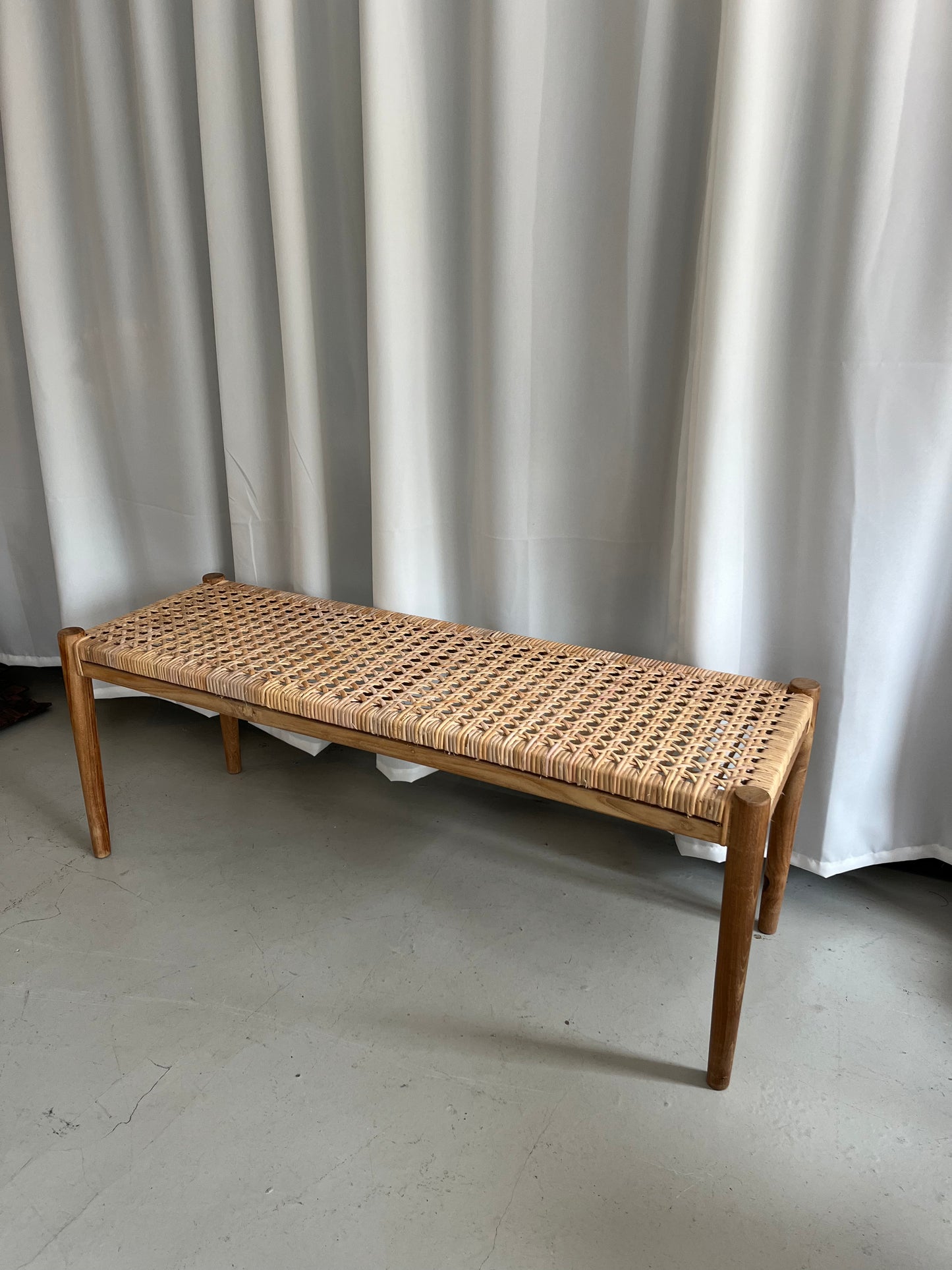 Udstillingsmodel - Bænk - Teaktræ/Fransk flet - P019 - By Sol