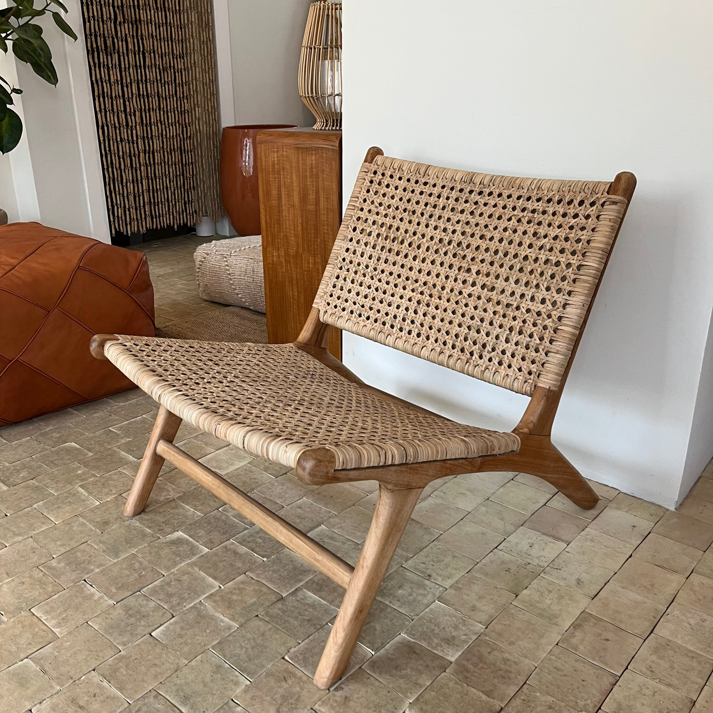 Udstillingsmodel - Lænestol - Teaktræ/Rattan - P009 - By Sol - novamøbler