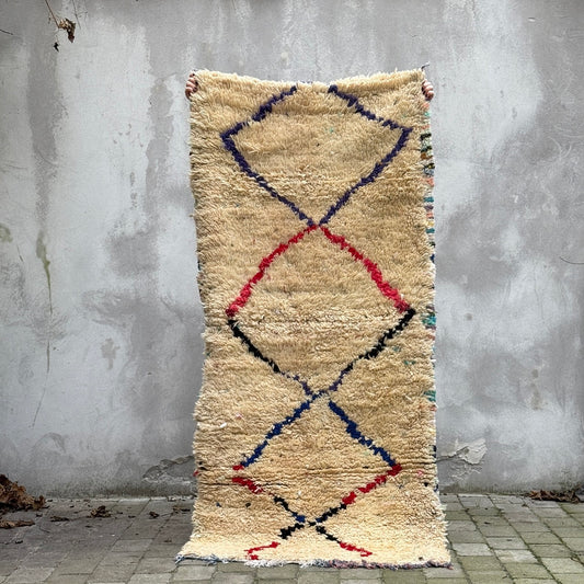 Marokkansk tæppe - Beni Ouarain - 195x89 cm - novamøbler