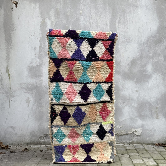 Marokkansk tæppe - Boucheroite - 170x79 cm - novamøbler