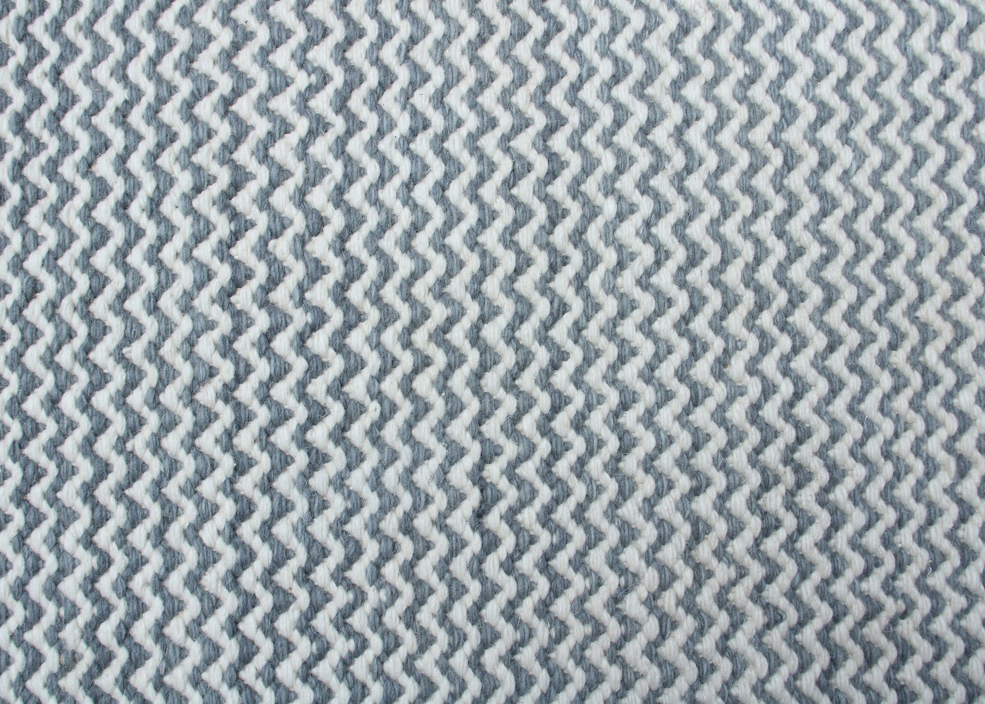 Wave - Gulvtæppe - 100% Uld - White og Teal (lyseblå) - novamøbler