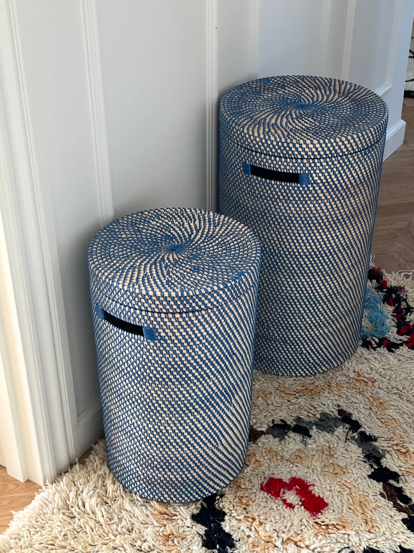 Bambuskurv - B001 - blå - novamøbler