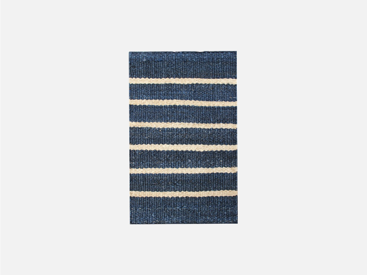 Dørmåtte - Jute - Indigo med striber - 45x80 cm - novamøbler