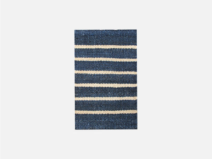 Dørmåtte - Jute - Indigo med striber - 45x80 cm - novamøbler