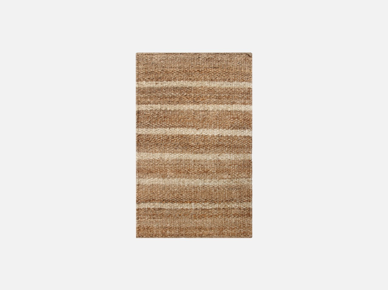 Dørmåtte - Jute - Natural med hvide striber - 45x80 cm - novamøbler