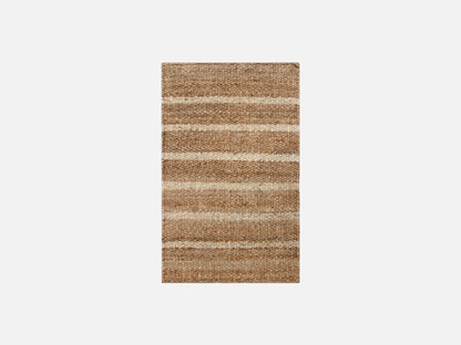 Dørmåtte - Jute - Natural med hvide striber - 45x80 cm - novamøbler