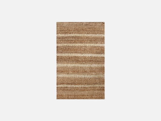 Dørmåtte - Jute - Natural med hvide striber - 45x80 cm - novamøbler