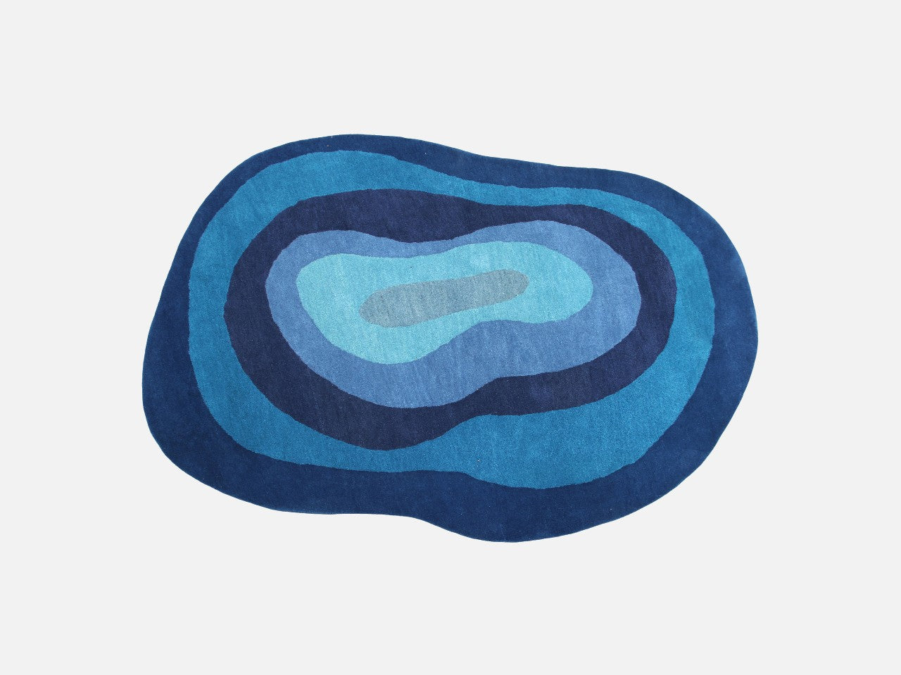 - Gulvtæppe - 100% Uld - Blue - novamøbler